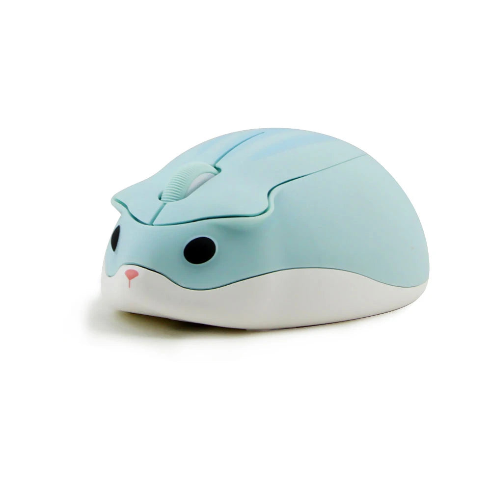 Wireless Computer 2.4G Mouse Cute Cartoon Anime Hamster Shape USB Mause Mini Optical Ergonomic Pink Green Mice For Girl Kid Gift