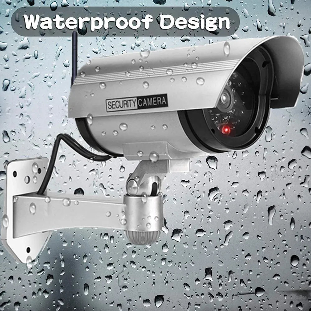 Dummy fake cctv camera solar powered w/ infared IR led light outdoor video surveillance simulated home security camera