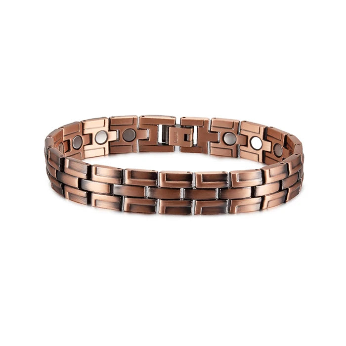 Vinterly Pure Copper Magnetic Chain-Link Bracelet for Men & Women