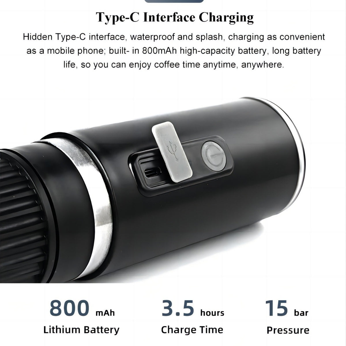 Italian-Style Capsule Coffee Machine, Portable Capsule Coffee Machine for Home Use, Small Italian-Style Coffee Machine for Travel and Outdoor Use