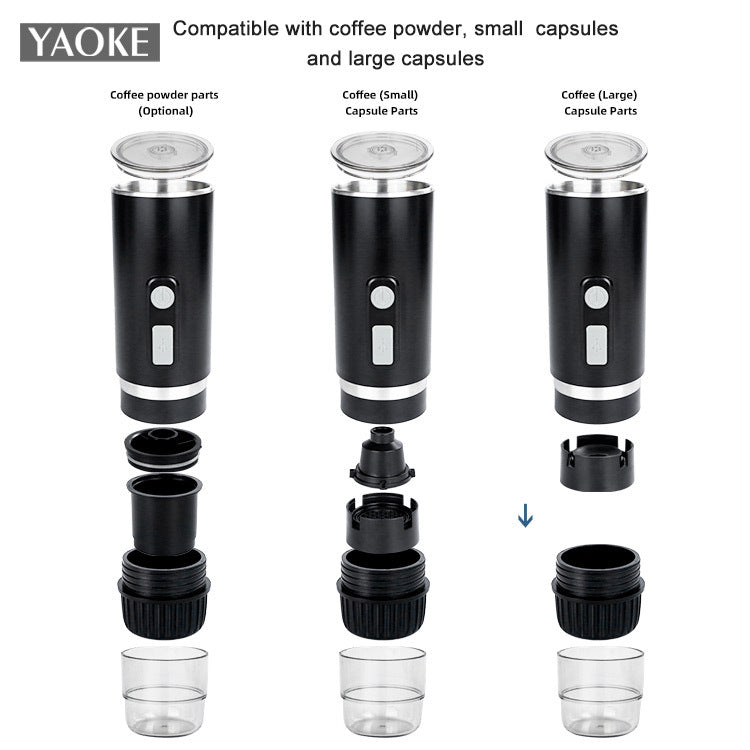 Italian-Style Capsule Coffee Machine, Portable Capsule Coffee Machine for Home Use, Small Italian-Style Coffee Machine for Travel and Outdoor Use