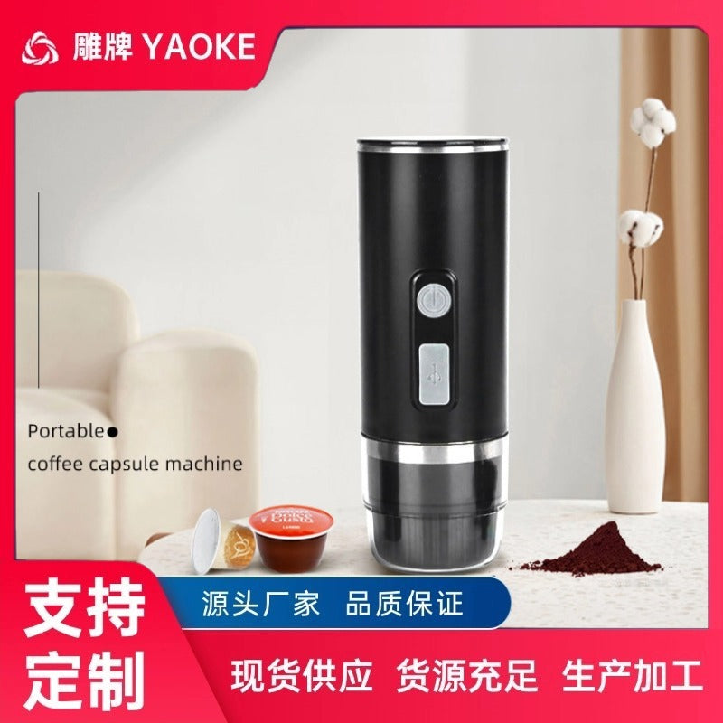 Italian-Style Capsule Coffee Machine, Portable Capsule Coffee Machine for Home Use, Small Italian-Style Coffee Machine for Travel and Outdoor Use