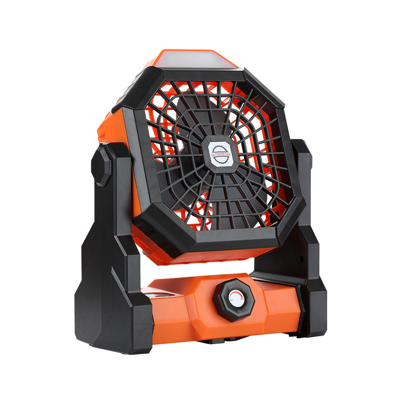 Rechargeable Tent Fan with Light and Hook