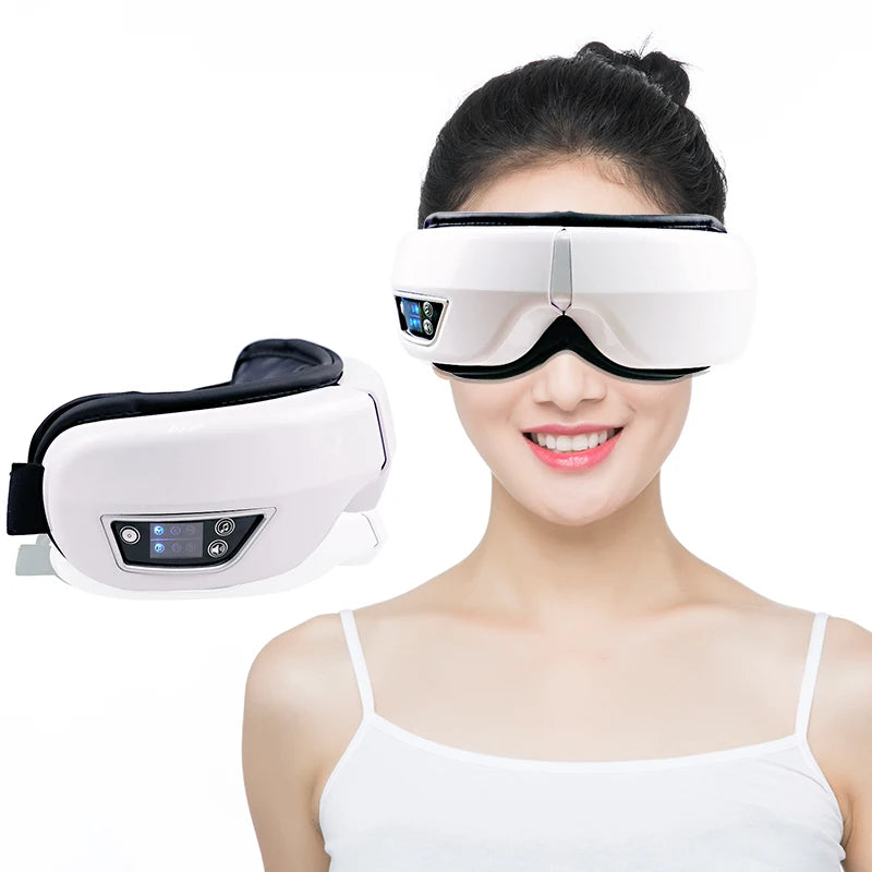 Foldable Eye Massager with Bluetooth, Vibration & Rechargeable Battery