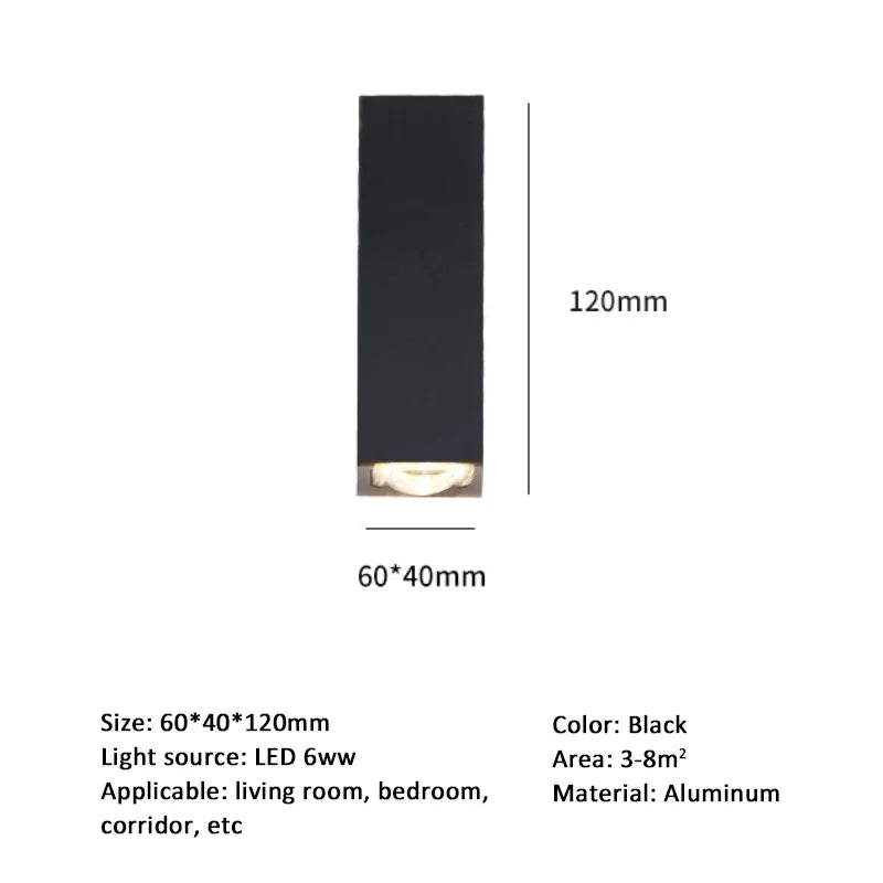 Outdoor Lighting Lens Beam Wall Lamps IP65 Waterproof Aluminum Wall Lights Corridor Garden Shopping Mall Up Down LED Porch Lamp