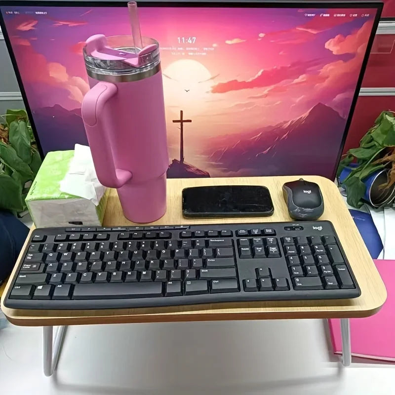 Portable Folding Laptop Desk for Bed & Sofa with Stabilizing Legs