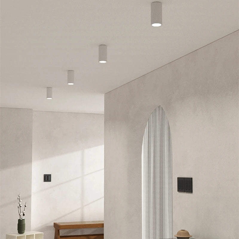 Modern Nordic LED Ceiling Downlight Minimalist Dimming Resin Grid Lamp GU10 Bulb Fitting Fixture Base Anti Glare Spot Light
