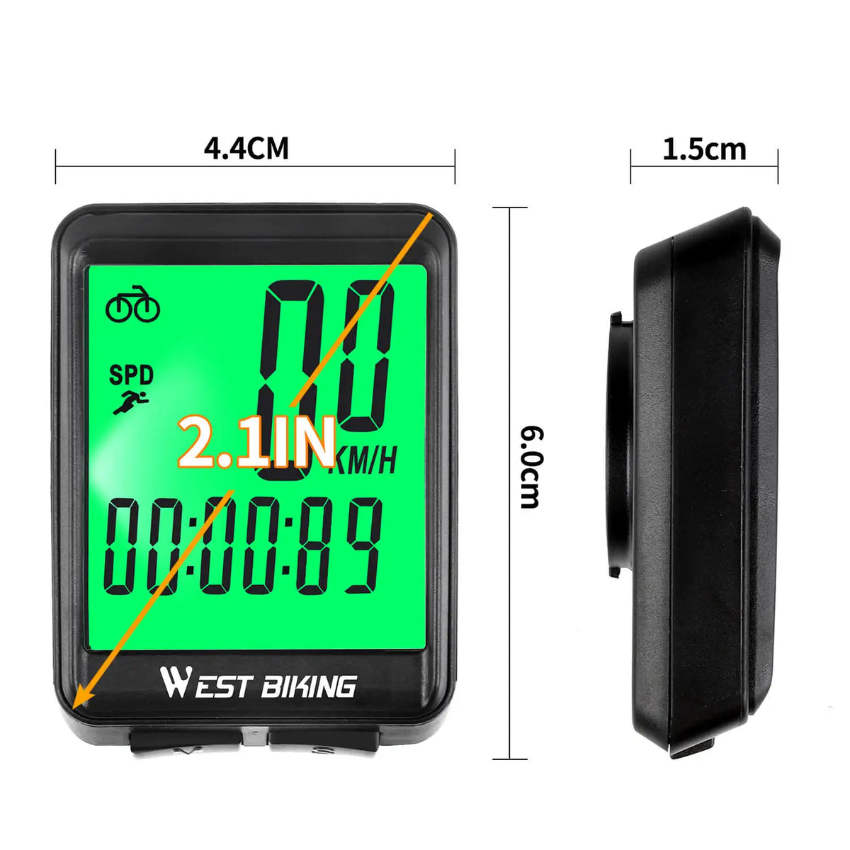 WEST BIKING Bike Wireless Computer MTB Road Bike Odometer Waterproof With Backlight Cycling Speedometer LED Rate Stopwatch