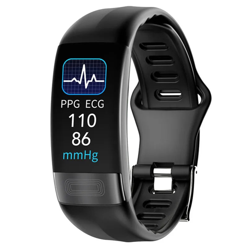 ECG + PPG Smart Fitness Tracker Wristband for Men and Women