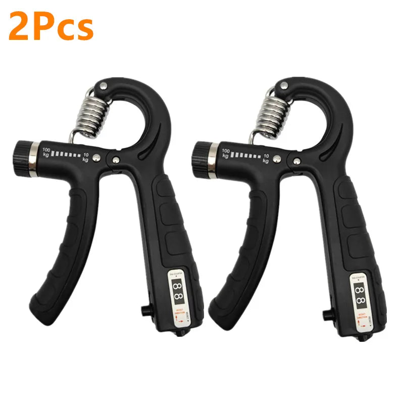 Adjustable Hand Grip Strengthener with Counter, 10–100kg Resistance for Hand & Forearm Training