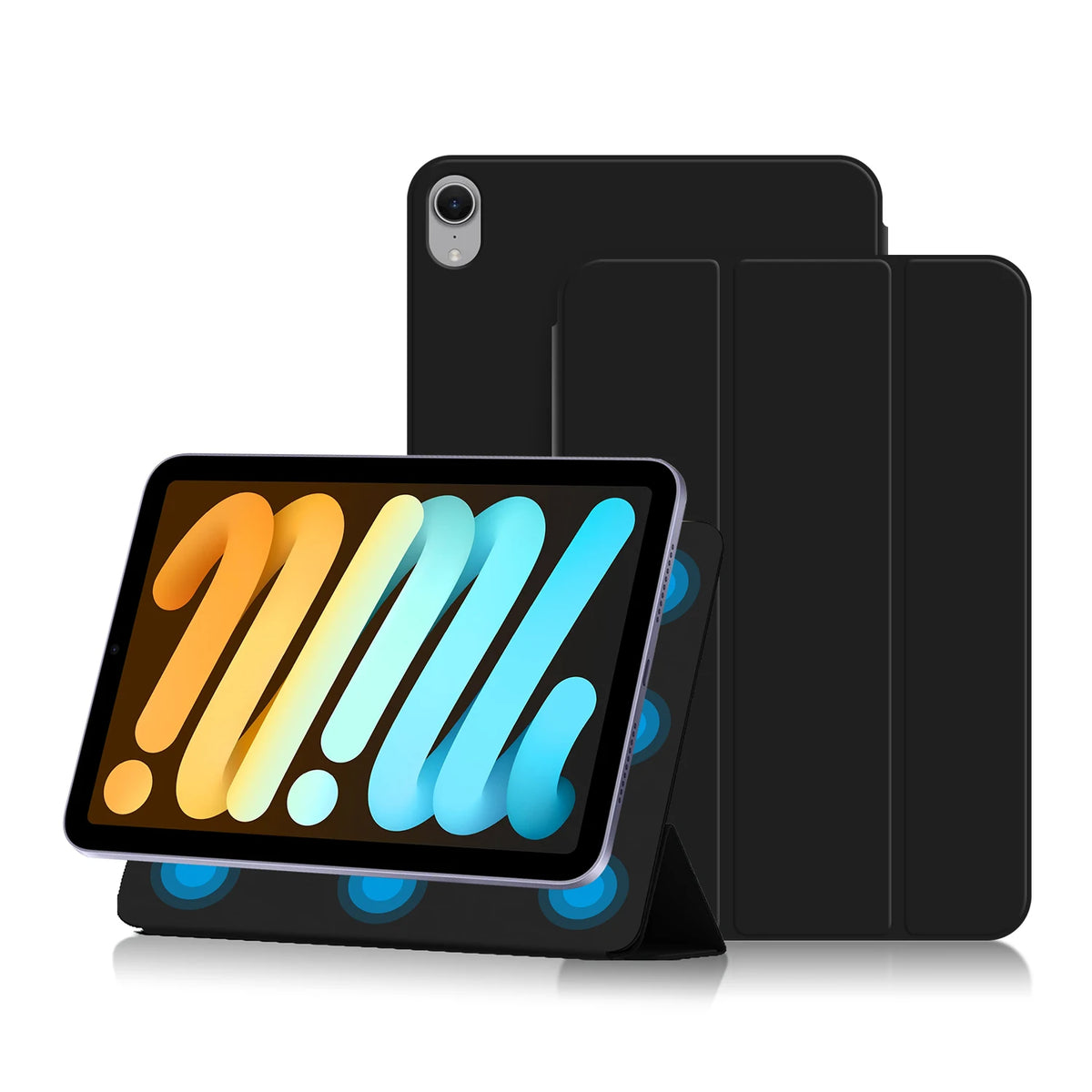 Magnetic Case for iPad Mini 6, iPad Mini 7, A17, 8.3 inch, Pro Tablet Case