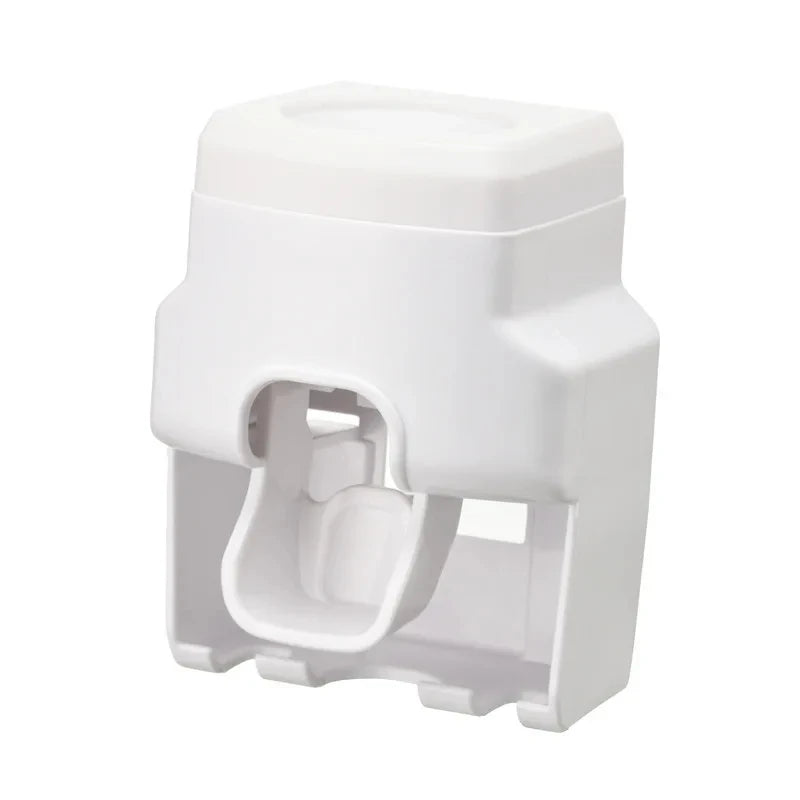 Wall-Mounted Automatic Toothpaste Dispenser & Toothbrush Holder