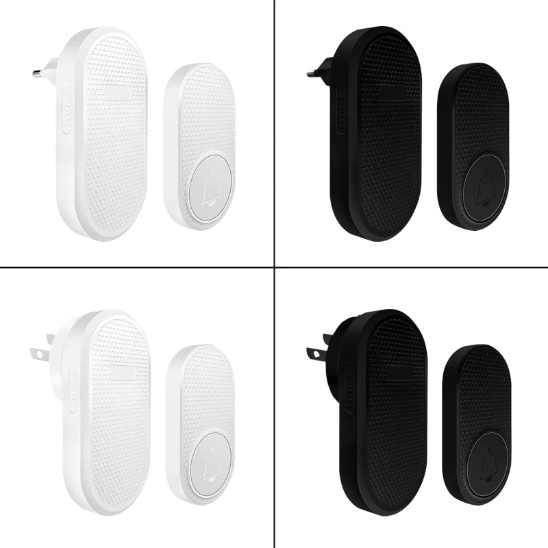 Wireless Doorbell Smart Welcome Door Bell 32 Songs Receiver Chime Guests Ding Dong Home Security Alarm Reminder US EU Plug
