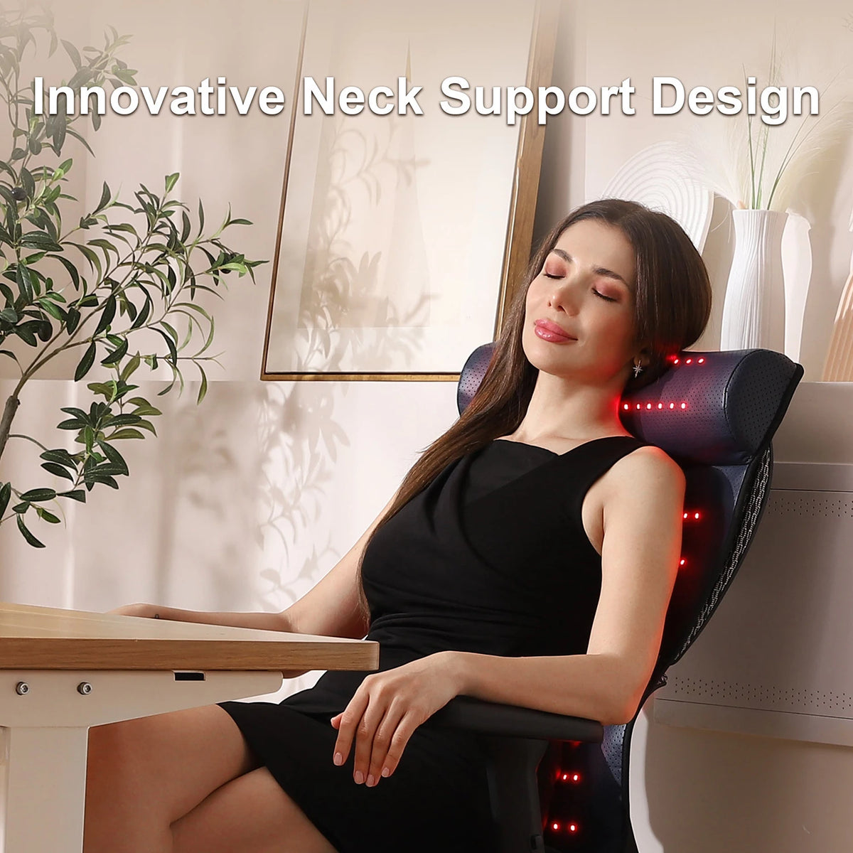 Red Light Therapy Mat with Far Infrared Heat & 3D Neck Support