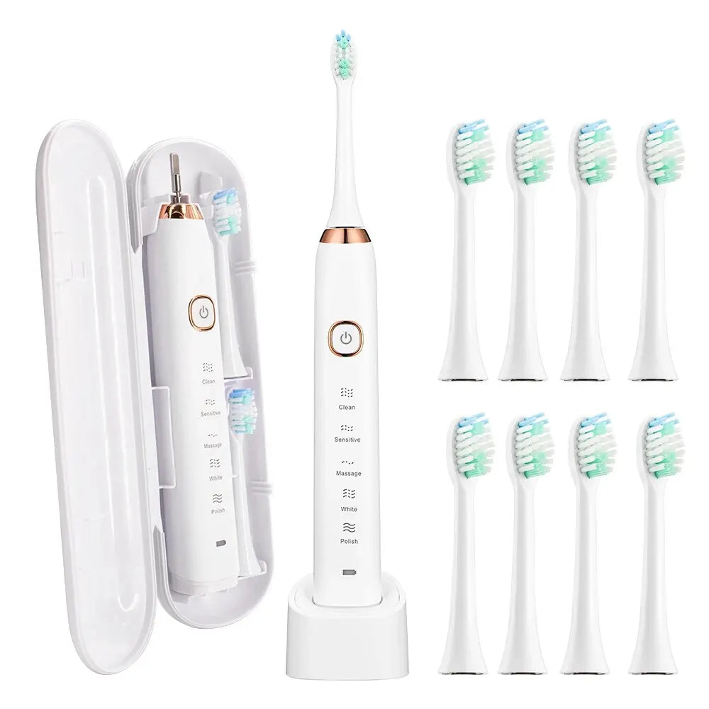 Fairywill FW-507 Rechargeable Sonic Toothbrush for Adults, USB Charging, Waterproof