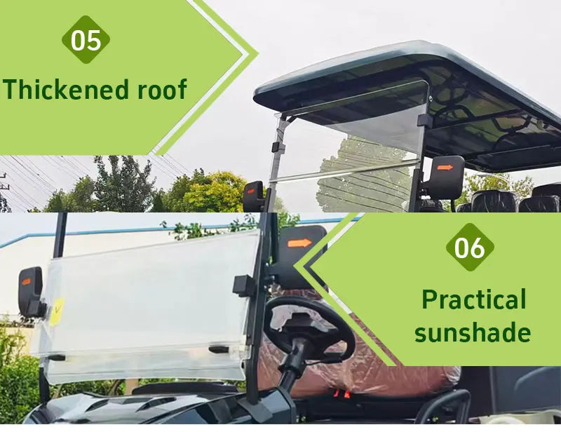 Electric Golf Cart with Cargo Bed, Two-Seater, Off-Road