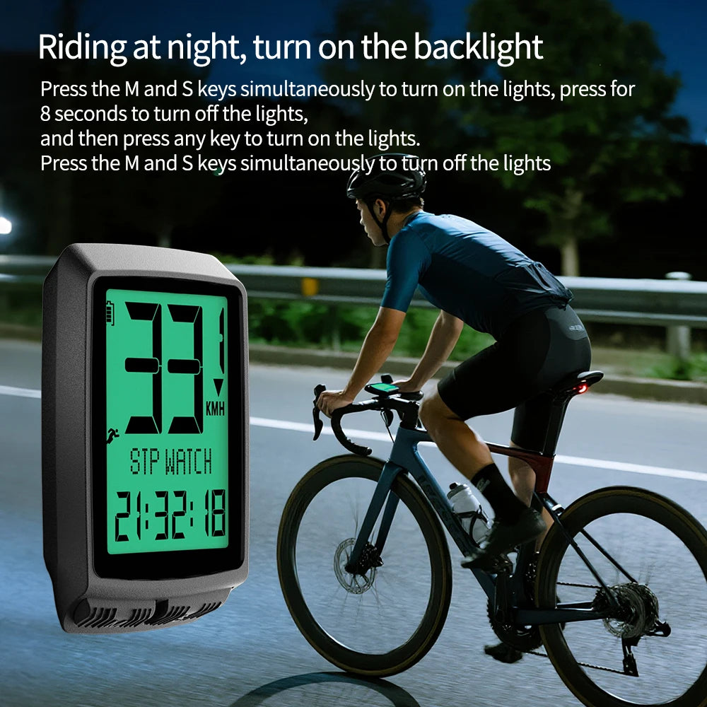 Replaceable Battery Bike Computer Wireless Cycling Computer Bicycle Speedometer Odometer Waterproofing Bicycle Accessories