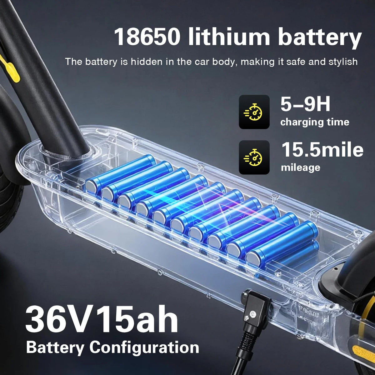 Foldable E-Scooter FREEBOY J04 (36V, 15Ah Battery, 10 inch Tire)