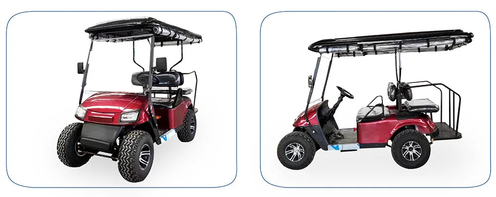 Electric Golf Cart with Cargo Bed, Two-Seater, Off-Road