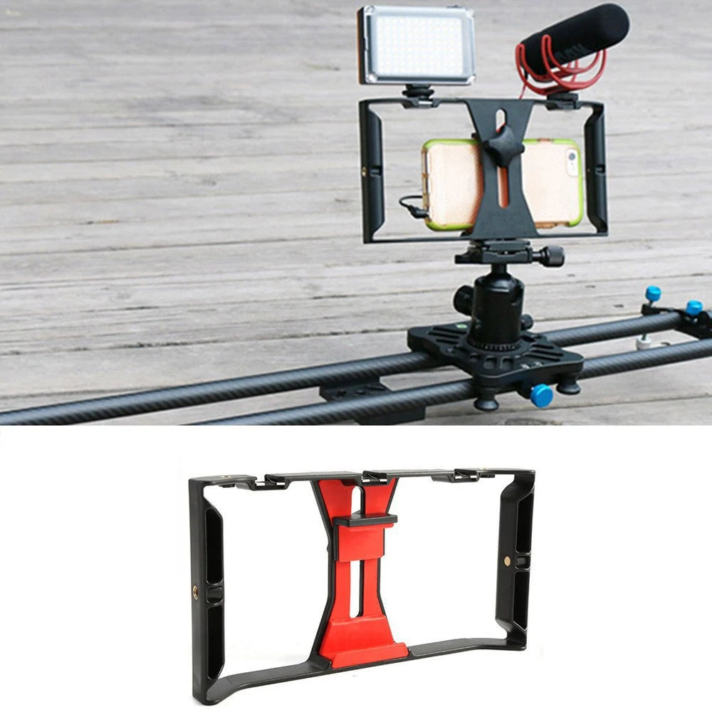 New Video Camera Cage Stabilizer Film Making Rig For Smart Phone Video Rig Mobile Phone Hand Grip Bracket Holder Stabilizer