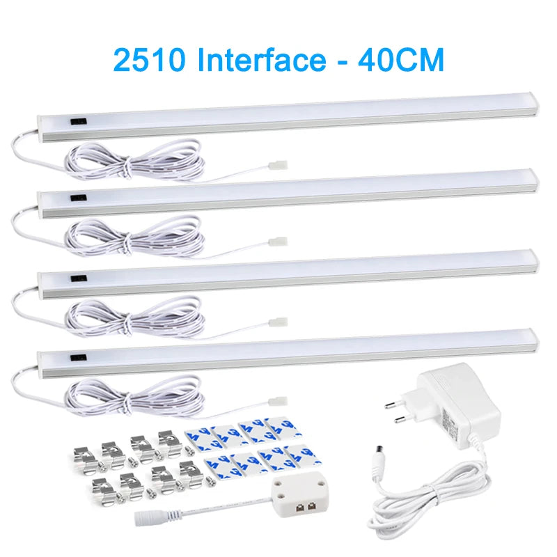 LED Light Under Cabinet Lights For Kitchen Hand Sweep Switch PIR Motion Sensor Closet Wardrobe Lamp 30/40/50cm Led Night Light