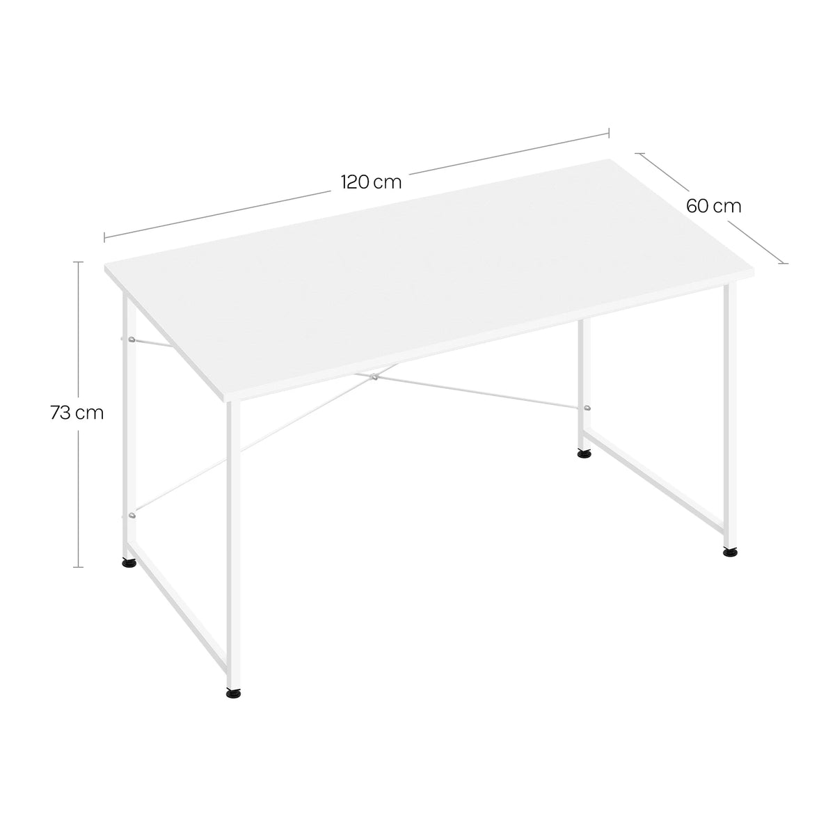 WOLTU Modern Home Office Desk with Metal Frame