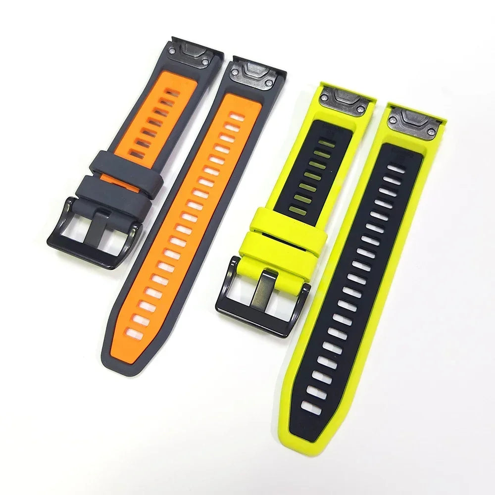 QuickFit Silicone Sport Watch Band for Garmin Fenix, Epix & Enduro | 22mm or 26mm