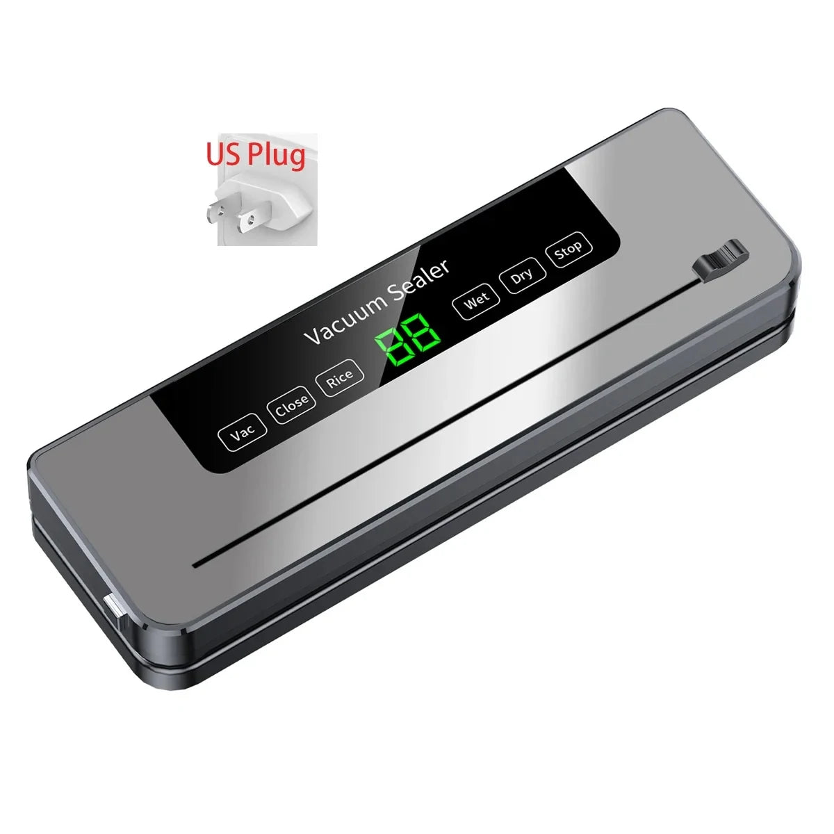 CENRR Vacuum Sealer Machine Food Wet Dry with Kitchen Storage Sealing Machine Built-in Cutter Food Vacuum Packaging Machine