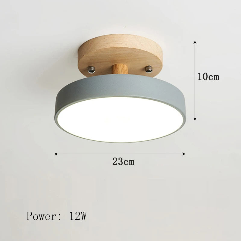 Corridor lamp Round hallway lamps Nordic porch lights wood Indoor lighting balcony ceiling light cloakroom ceiling lights
