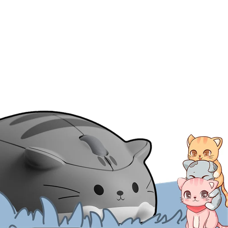 Wireless Computer 2.4G Mouse Cute Cartoon Anime Hamster Shape USB Mause Mini Optical Ergonomic Pink Green Mice For Girl Kid Gift