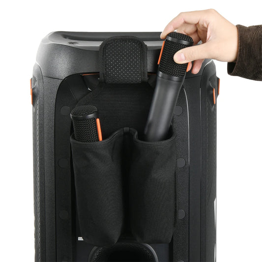 Mic Hanger Storage Holder Thicken Nylon Microphone Storage Bag Microphone Organizer for JBL PartyBox 110/120 Wireless Microphone