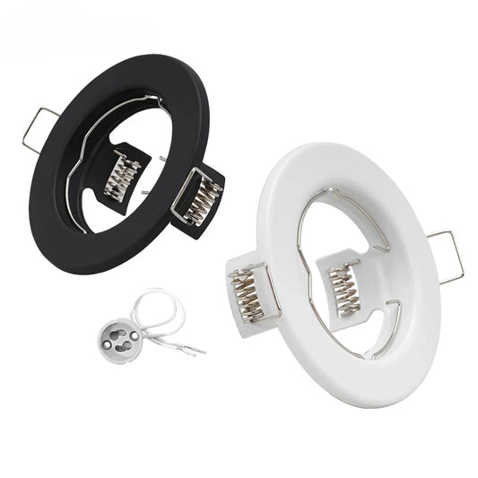 6pcs Recessed Downlight Frame LED Ceiling Fixtures Downlight GU10 MR16 Ceiling Spot Lights Fitting Fixture