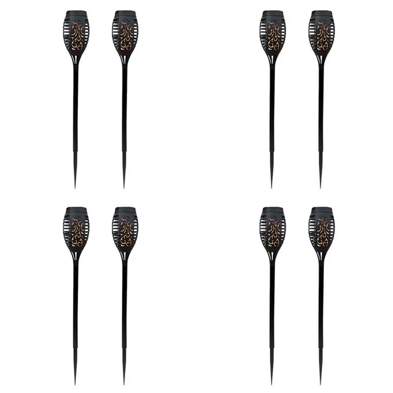 B84B-8 Pcs LED Solar Flame Light Lamp Flickering Waterproof Garden Decoration Landscape Lawn Lamp Path Lighting Torch Outdoor