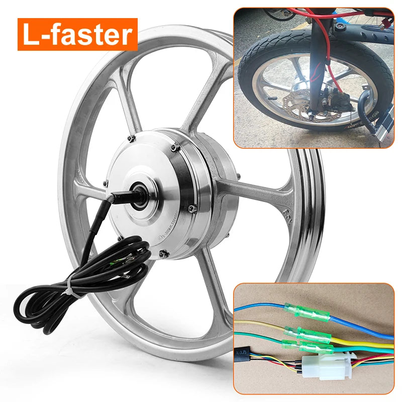 Front Drive Wheel for Electric Bike, Brushless Hub Gear Motor Wheel, Cheap, 16 Inch, 35km, H, 36V, 350W