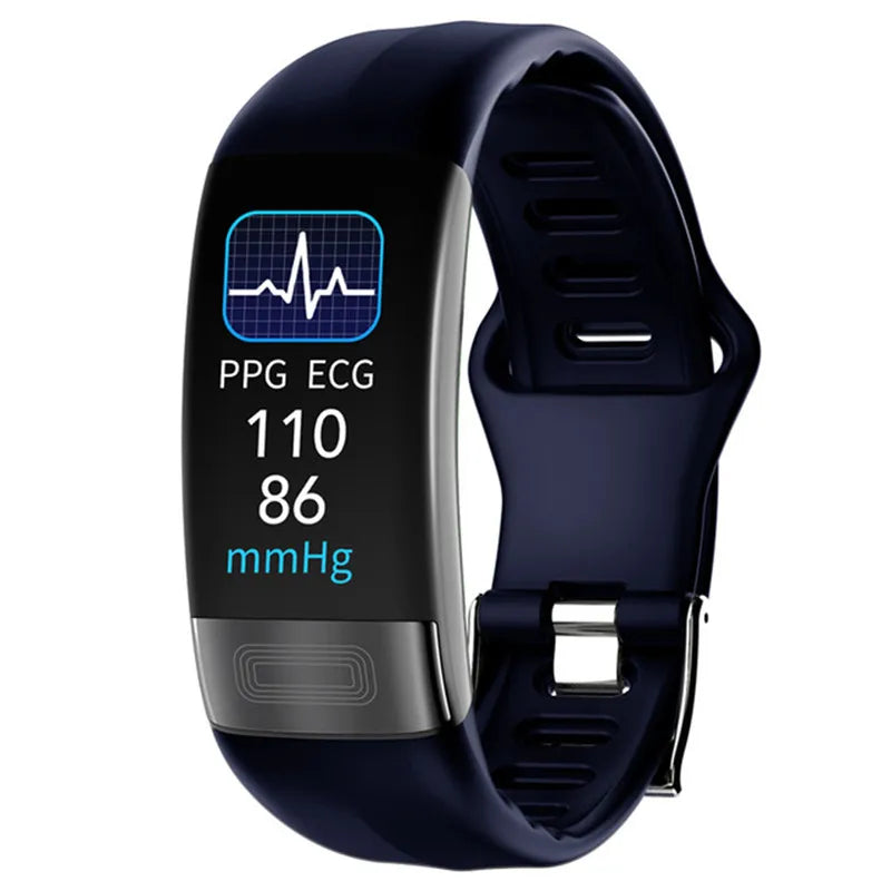 ECG + PPG Smart Fitness Tracker Wristband for Men and Women