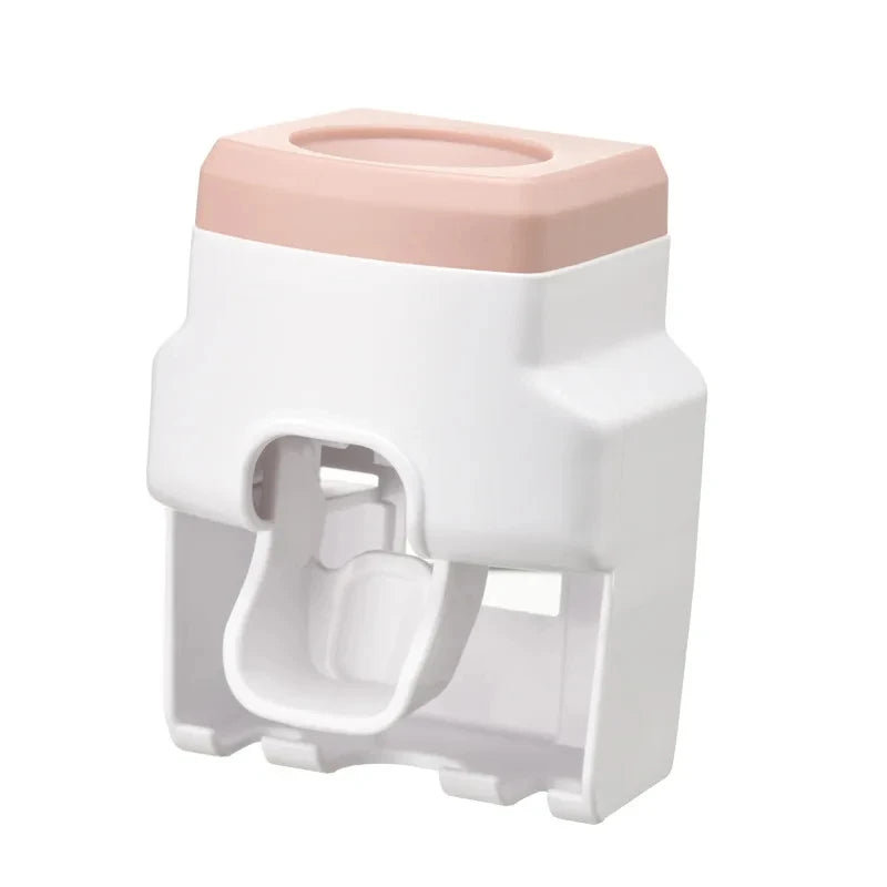 Wall-Mounted Automatic Toothpaste Dispenser & Toothbrush Holder