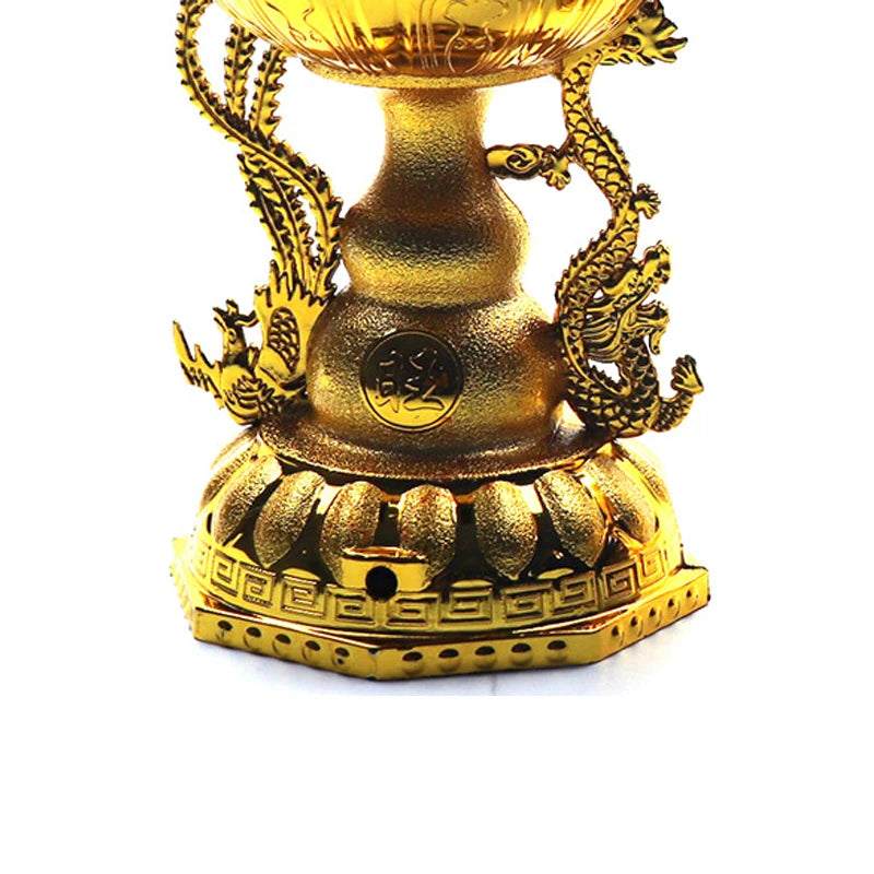 2x God of Wealth Lamp Buddhist Candle Lamp Red led zhaocaijinbao Pray Eternal light Candlestick Smokeless Buddha lighting decors