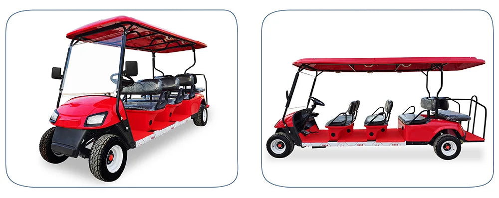 Electric Golf Cart with Cargo Bed, Two-Seater, Off-Road