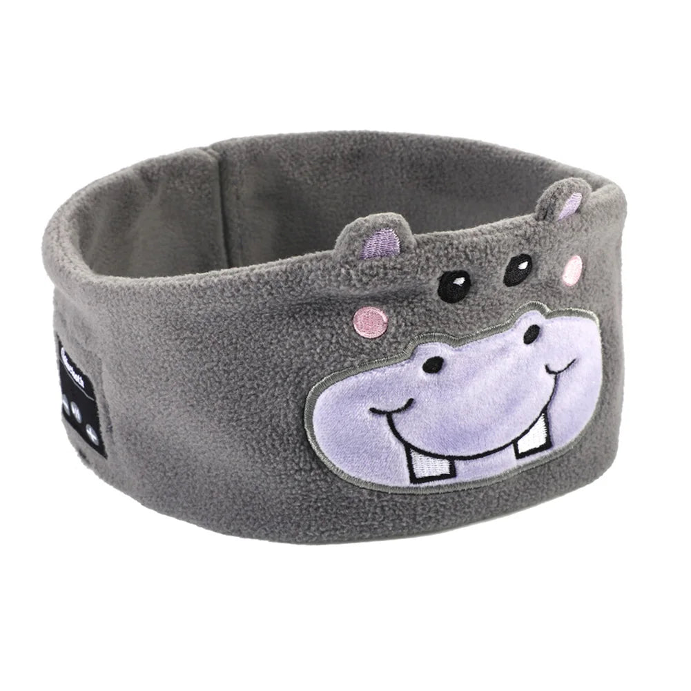 Cartoon Animal Wireless Music Earphones Sleeping Eye Mask Bluetooth Headphones V5.0 Headsets Headband For Kids Outside Sleeping