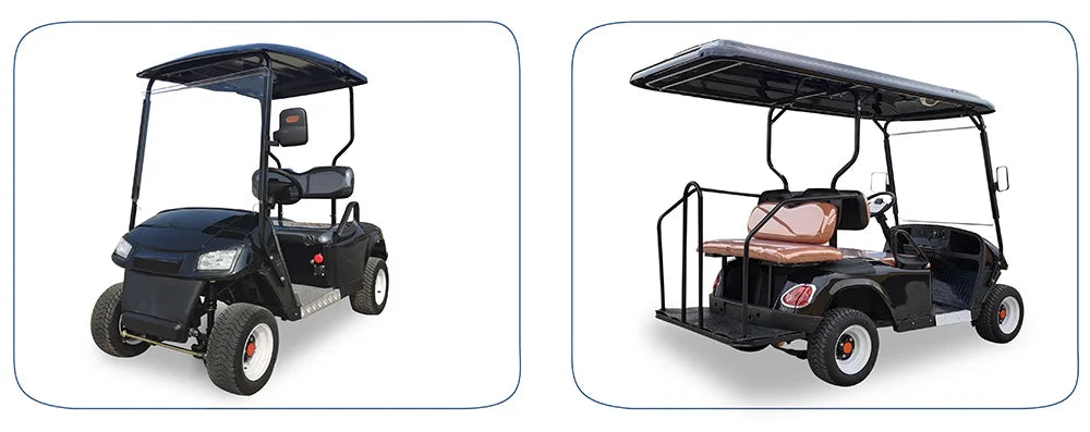 Electric Golf Cart with Cargo Bed, Two-Seater, Off-Road
