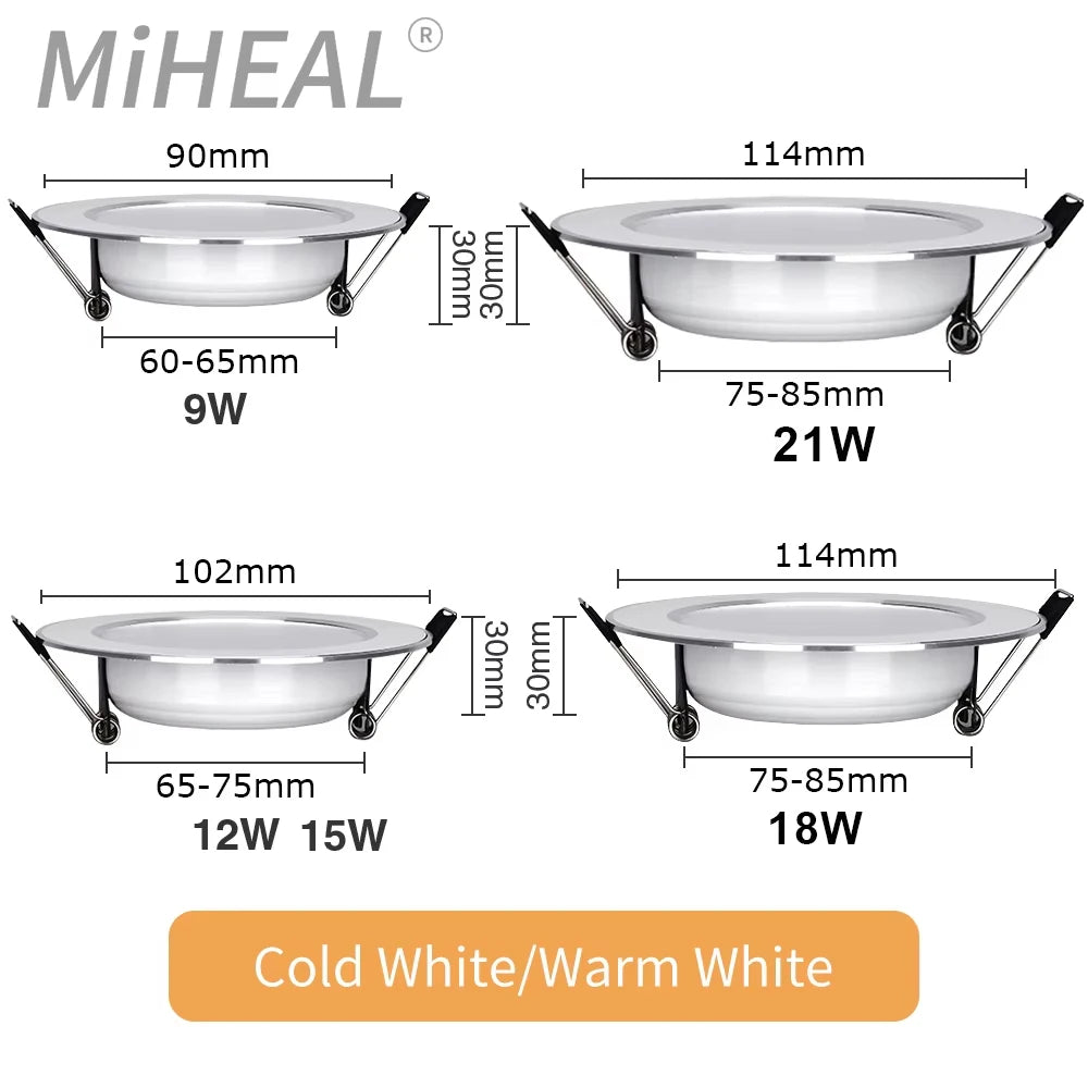 LED tube light 3W 5W 7W 9W 12W 15W embedded ceiling light AC 220V bedroom corridor living room ceiling light spotlight