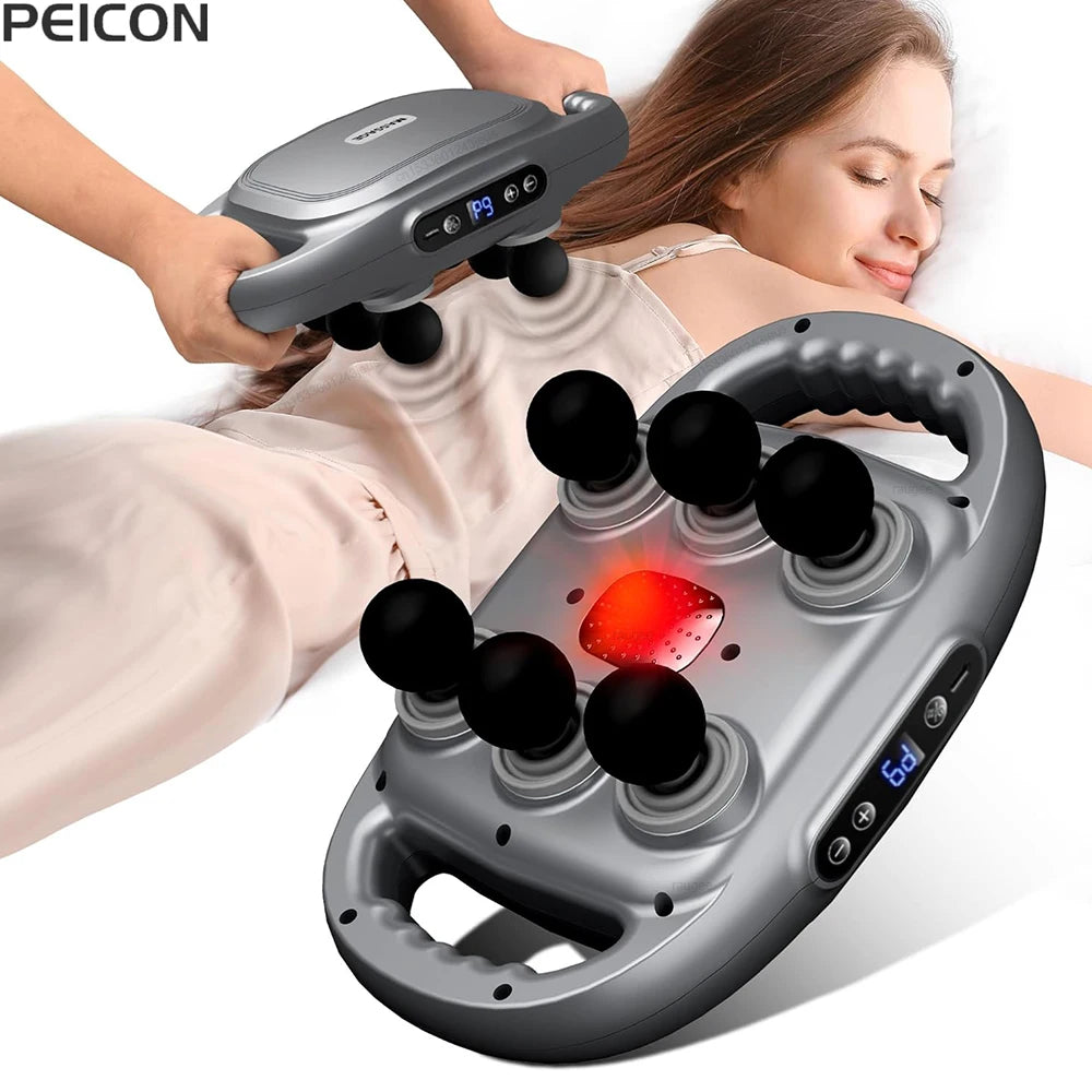 High-Frequency Muscle Massage Gun with 16 Heads for Back, Waist & Shoulders