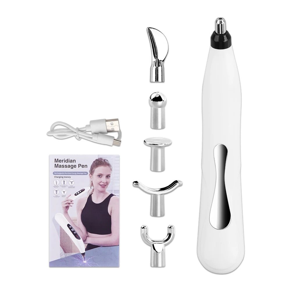Electronic Acupuncture Pen Electric Meridians Laser Therapy Heal Massage Pen Meridian Energy Pen Relief Pain Tools Body Massager