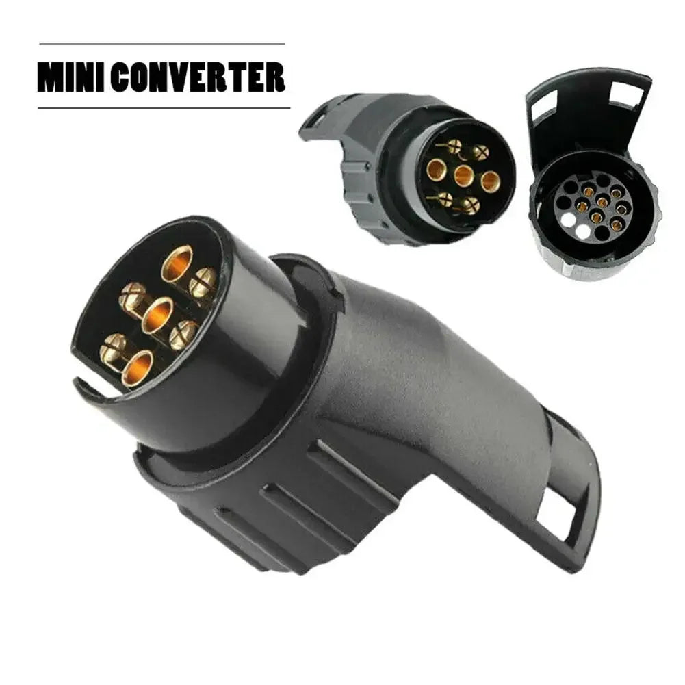 7 Pin To 13 Pin Trailer Caravan Towbar Towing Electric Socket Adapter Plug Converter 12V Electrical Connector Adapter Car Truck