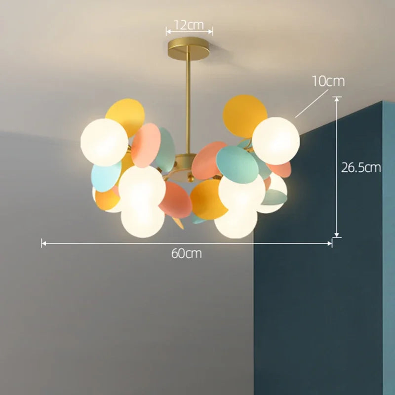 Modern Led Chandeliers Colourful Branch Chandelier for Bedroom Living Room Hanging Lamps Lustre Luxury Ceiling Light