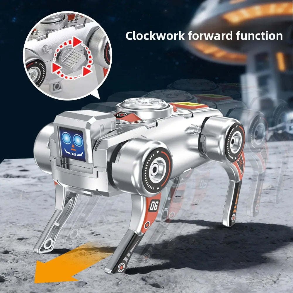 2-in-1 Transforming Robot Dog Fidget Spinner with Wind-Up Walking Action