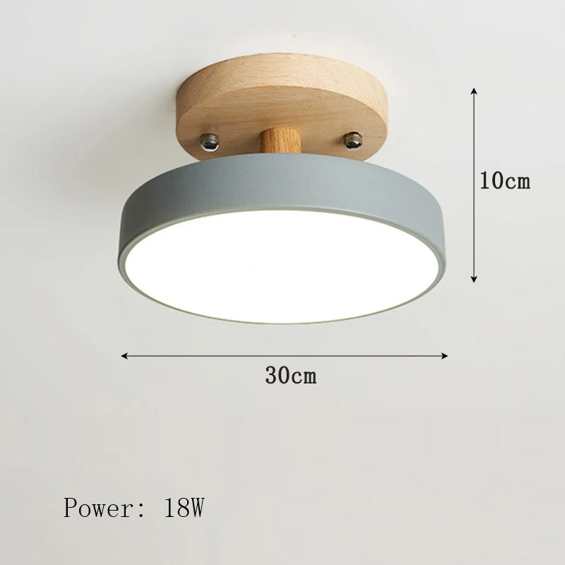 Corridor lamp Round hallway lamps Nordic porch lights wood Indoor lighting balcony ceiling light cloakroom ceiling lights