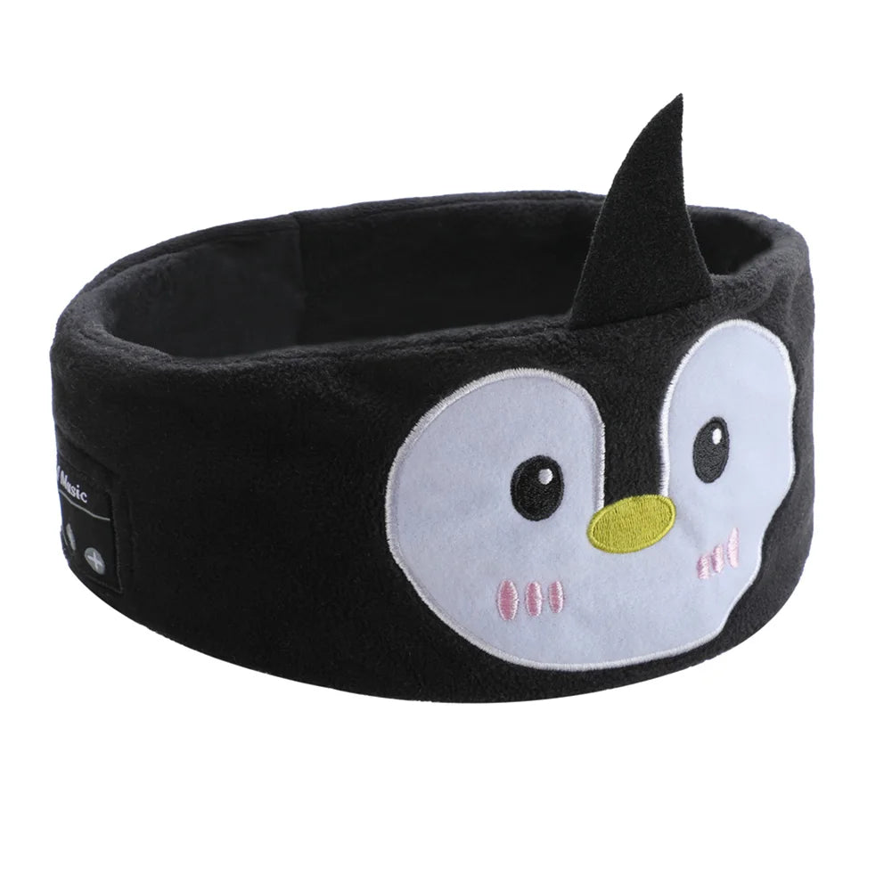 Cartoon Animal Wireless Music Earphones Sleeping Eye Mask Bluetooth Headphones V5.0 Headsets Headband For Kids Outside Sleeping