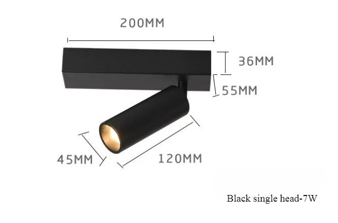 Adjustable Angle LED Surface Mounted Spotlights Suction Lights Ceiling for Home Use Cloakrooms Corridors Minimalist