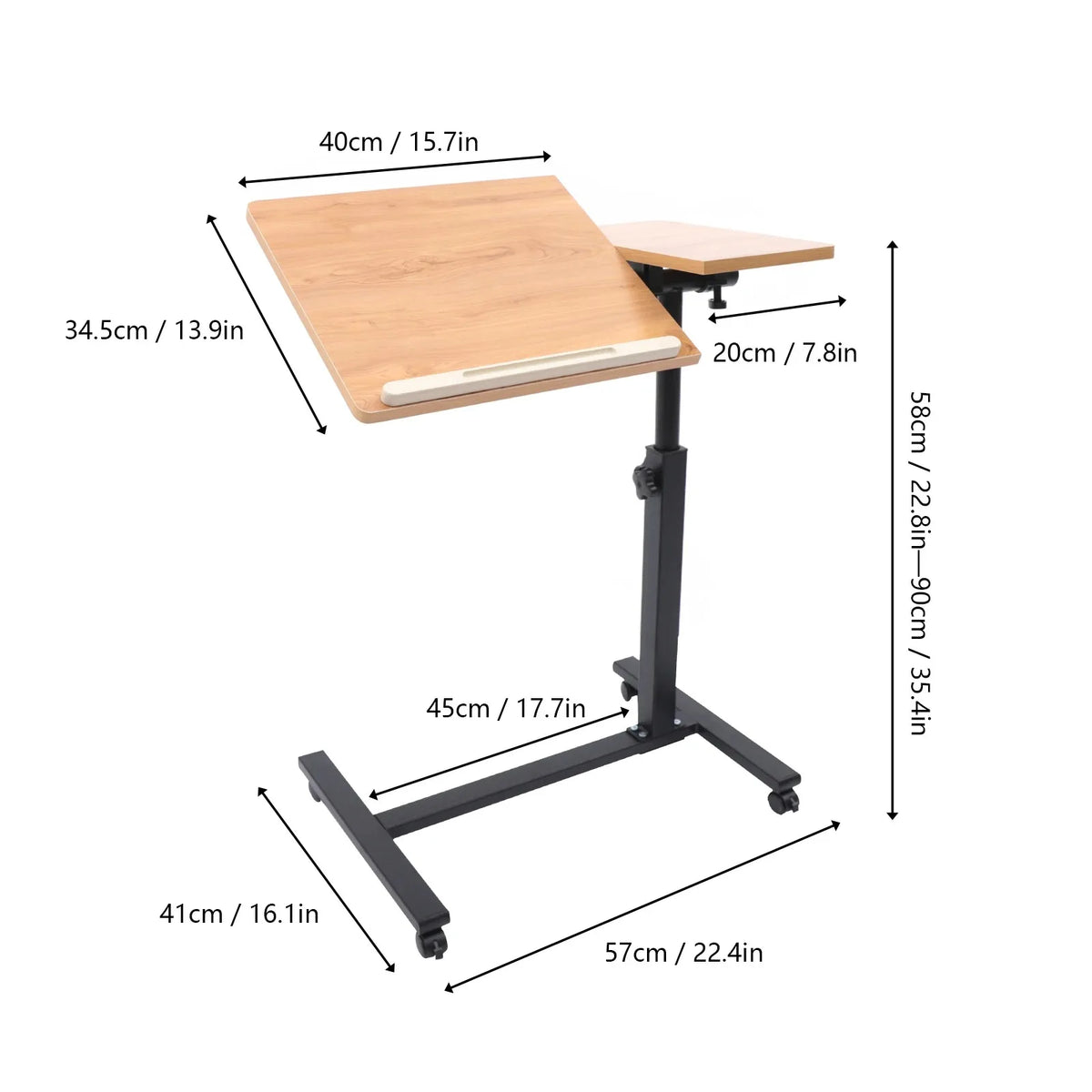 Portable Height-Adjustable Folding Laptop Desk for Bed & Study